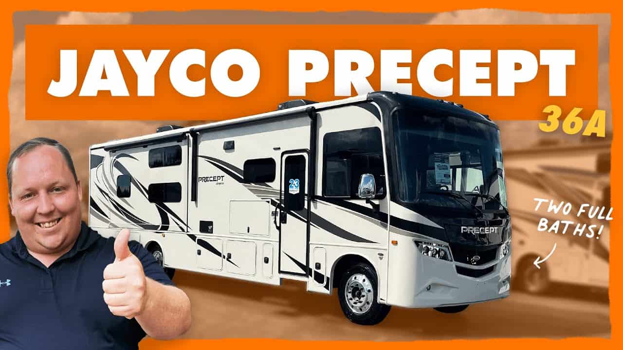 Family full-time motorhome Jayco Precept RV review.