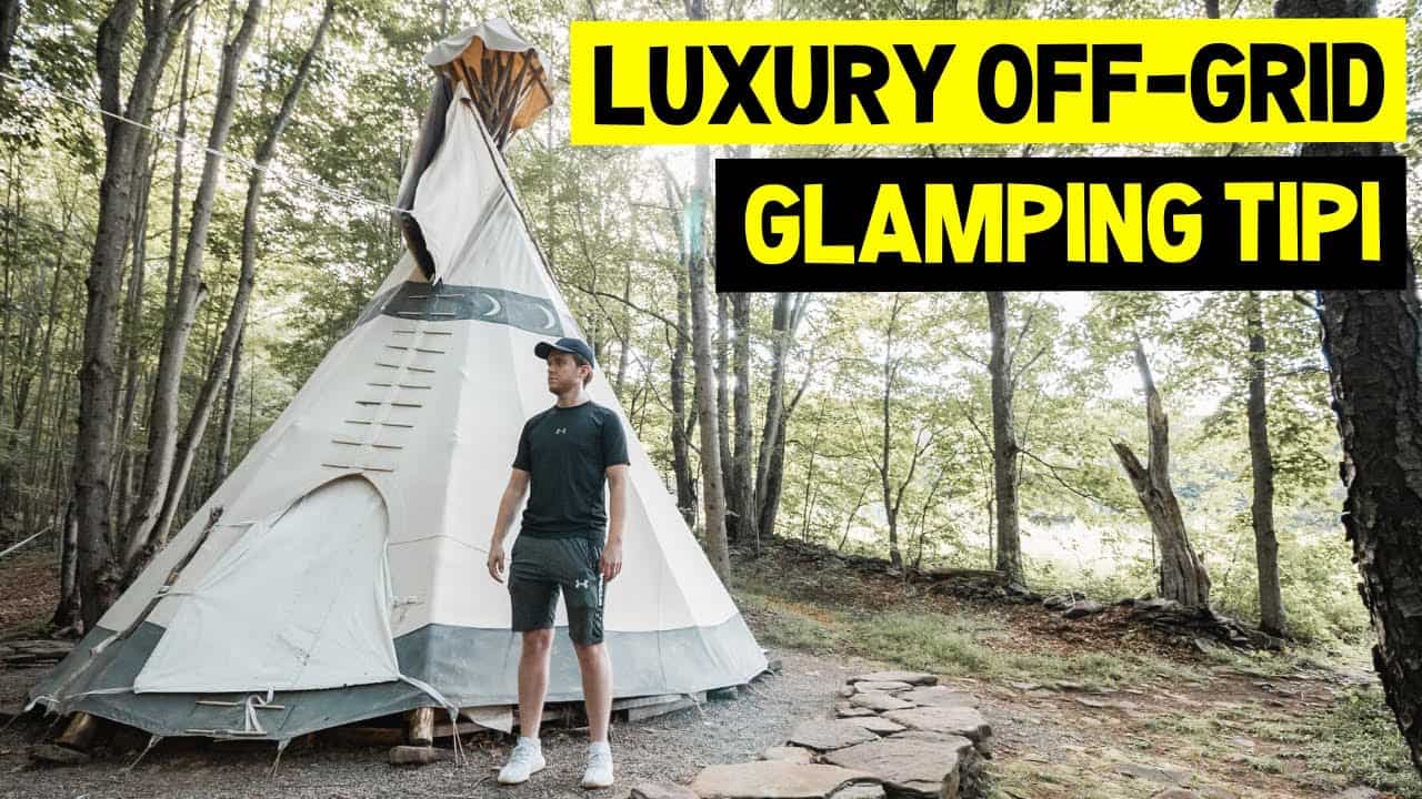 Luxury off-grid glamping tip.