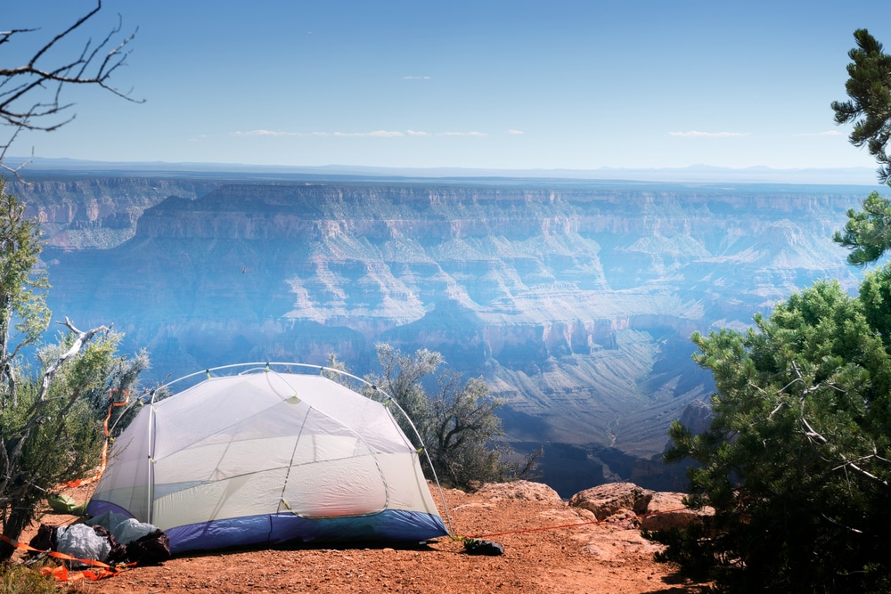 A Camping Tent amidst Public Lands during the Pandemic.