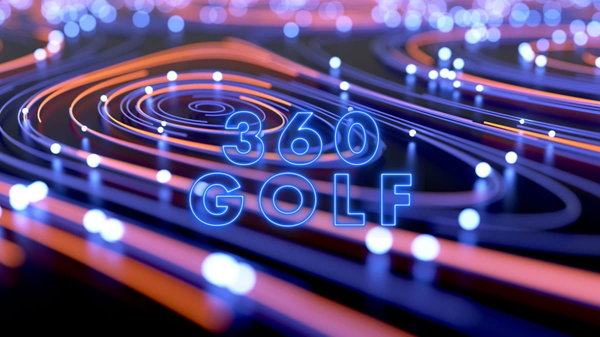 The word 360GOLF is shown on a dark background.