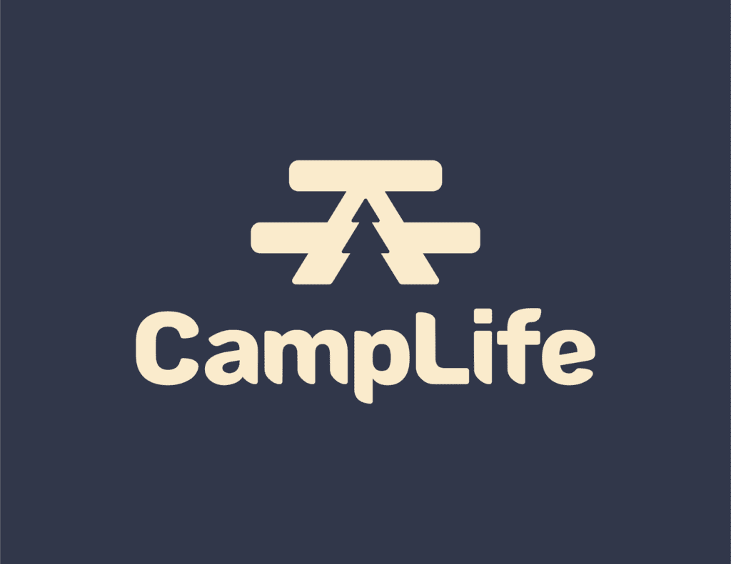 CampLife logo celebrating 15 years on a dark background.