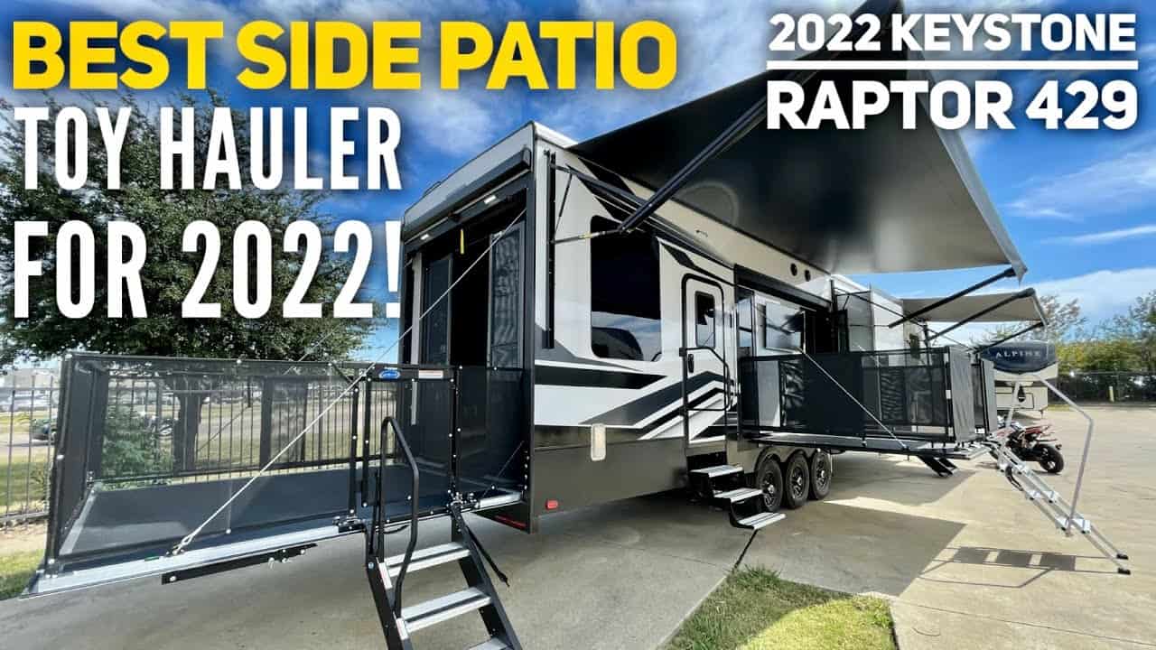 The best Toy Hauler RV with a side patio for 2020.