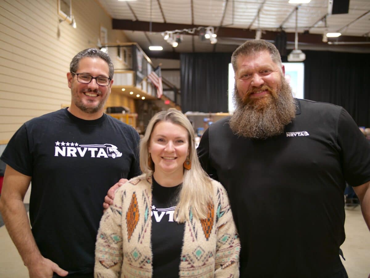 The NRVTA Management Team restructures, featuring three people with beards posing for a picture.
