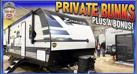 The 2022 Zinger 290KB RV offers private bunks and amazing bonuses.