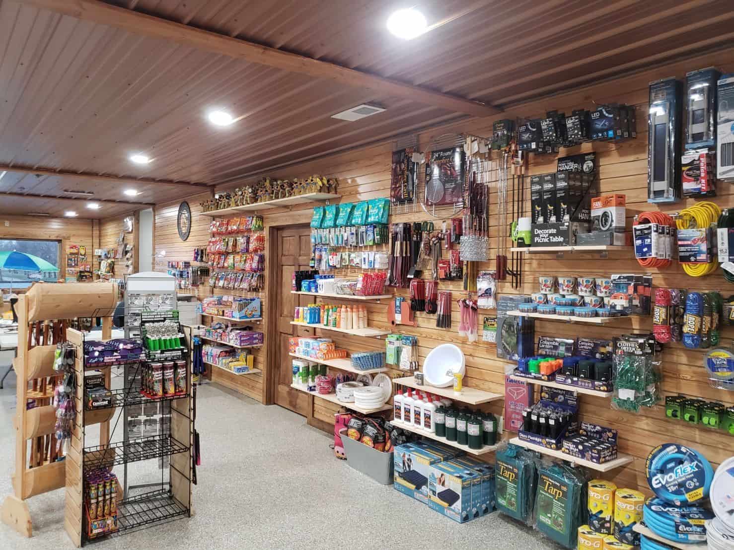 The bigger Camp Store inside Jellystone Park Monticello offers a wide variety of items for campers.