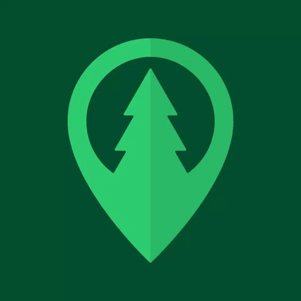 A green icon with a tree on it representing Campspot's $1 Billion Gross Bookings.