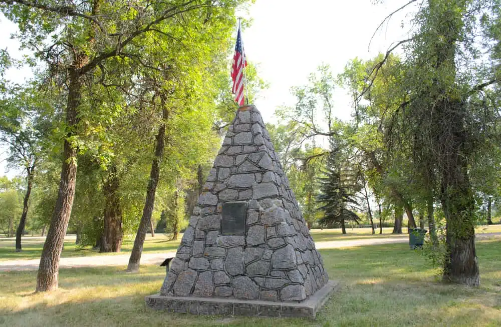 The Connor Battlefield Campground reopens with a new monument featuring an American flag in the middle of the park.