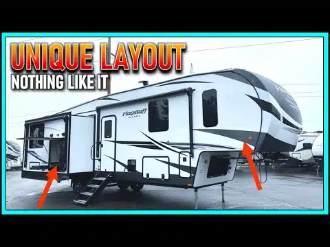 A unique black and white RV featuring the 2022 Forest River Rockwood 8291RK with a new couple's layout. Nothing like it.