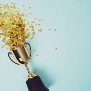 A gold trophy.