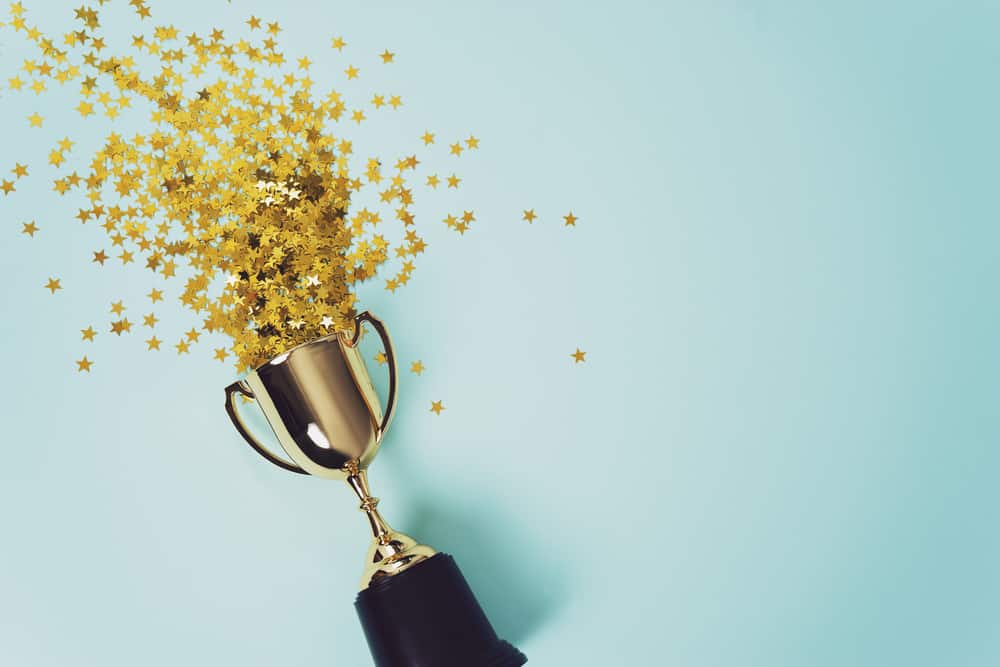 A gold trophy.