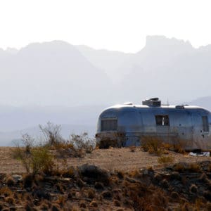 A silver airstream parked in the desert, serving delectable TACO creations as part of a unique Marketing campaign.