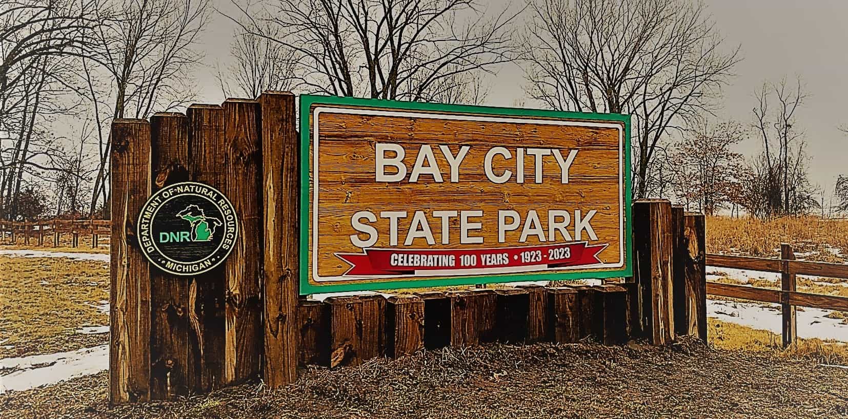 Bay City State Park Sign