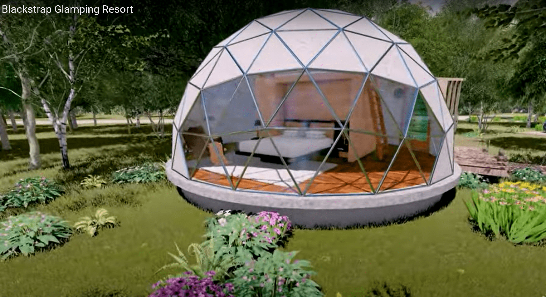 Blackstrap Provincial Park to Feature Glamping Resort with Geodesic Domes Modern Campground