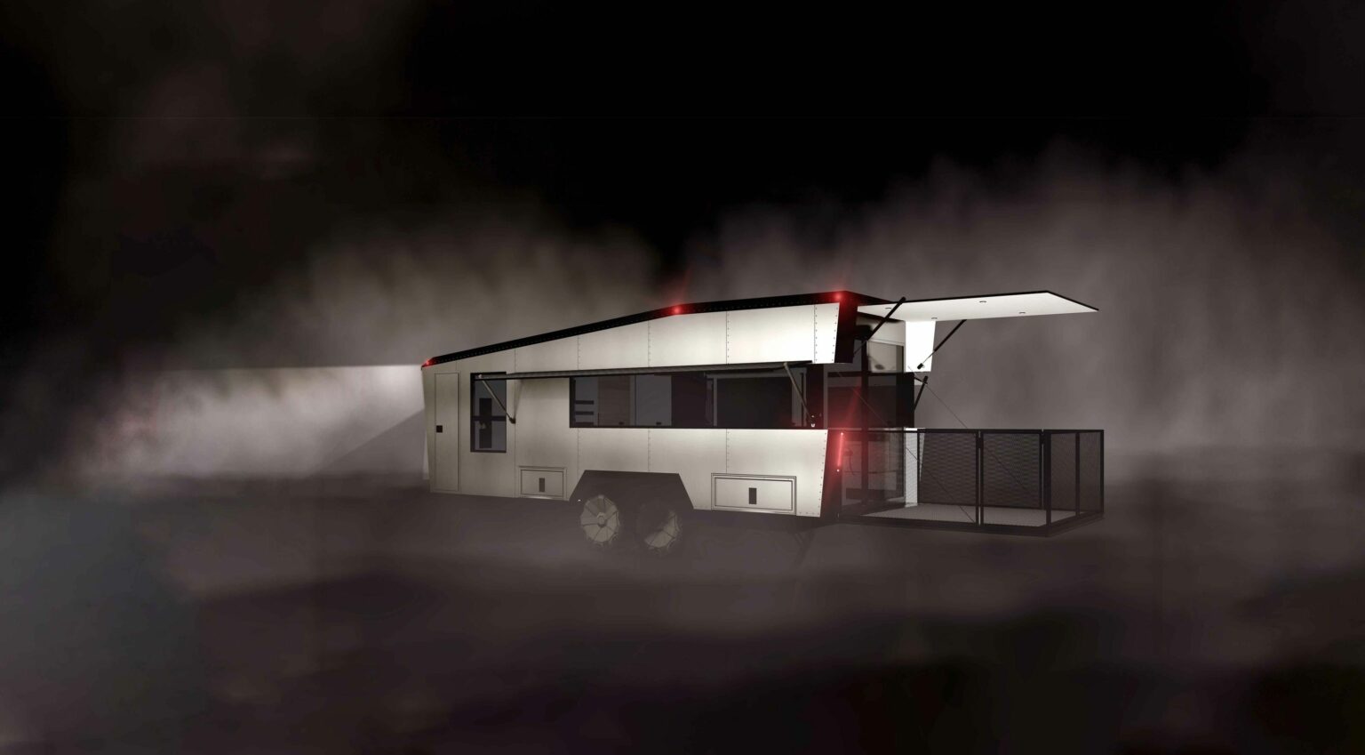 Picture of Living Vehicle's CyberTrailer: Luxury Off-Grid Living Meets Electric ...